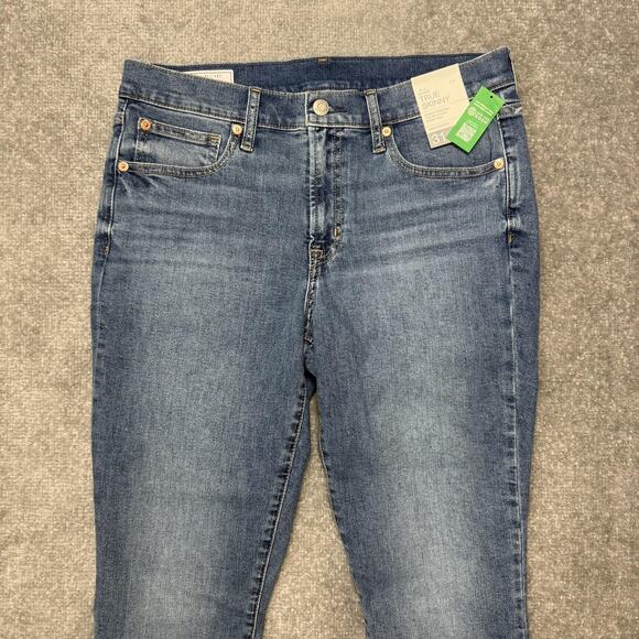 Gap Jeans Womens 12 31 Blue True Skinny Mid Rise High Stretch Denim Pants NWT - Picture 2 of 12